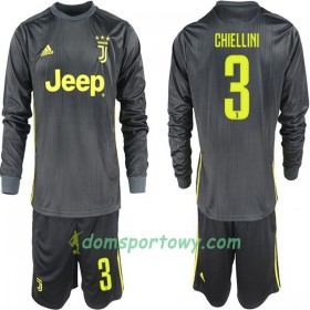 Koszulka Juventus Giorgio Chiellini 3 Dziecięcy Wyjazdowe Koszulki Piłkarskie 2018-2019 Długi Rękaw